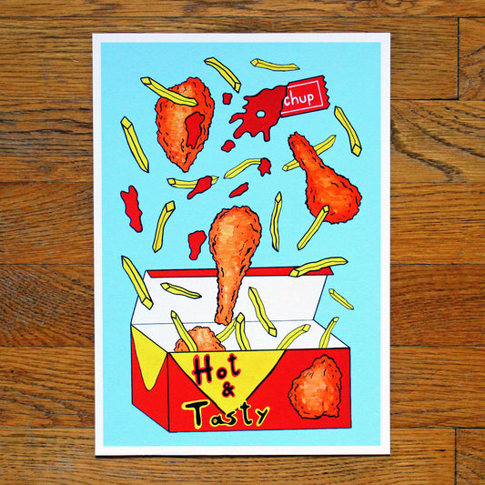 Fried Chicken Pop Art Print - Two Sizes Available