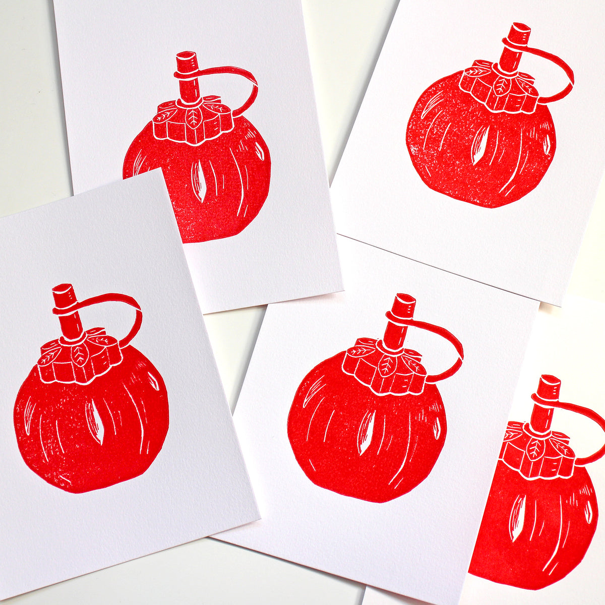 Tomato Ketchup Squeezy Bottle Linocut Print
