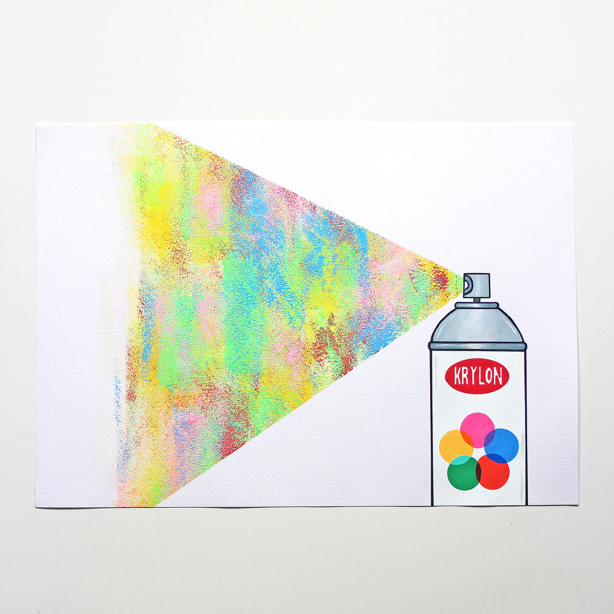 Spray Paint Graffiti Can Pop Art Painting On Unframed A3 Paper