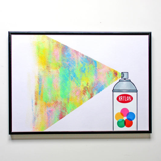 Spray Paint Graffiti Can Pop Art Painting On Unframed A3 Paper