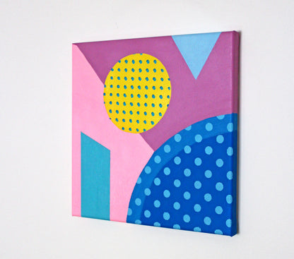 Abstract 5 Dots & Loops Painting on Canvas