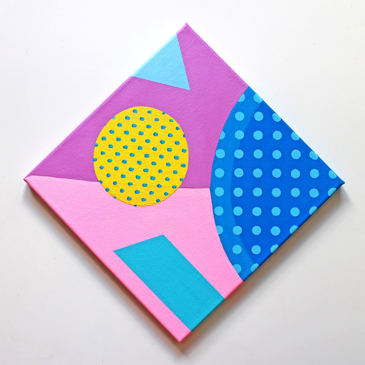 Abstract 5 Dots & Loops Painting on Canvas