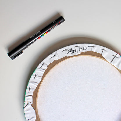 Abstract Circle #1, Painting on Round Canvas