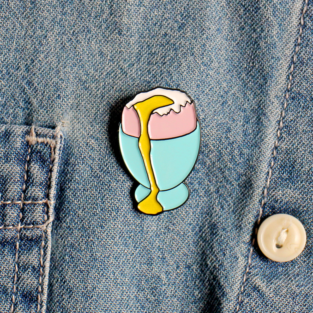 Egg Enamel Pin Badge 30mm