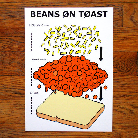 Beans On Toast Art Print - Limited Edition of 10