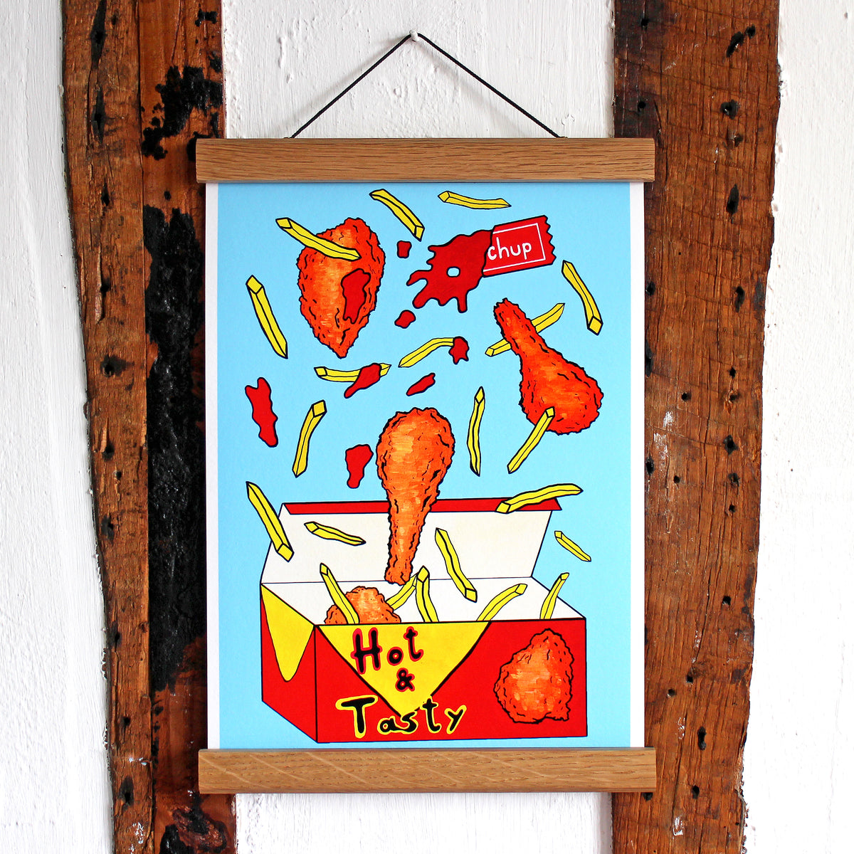 Fried Chicken Pop Art Print - Two Sizes Available