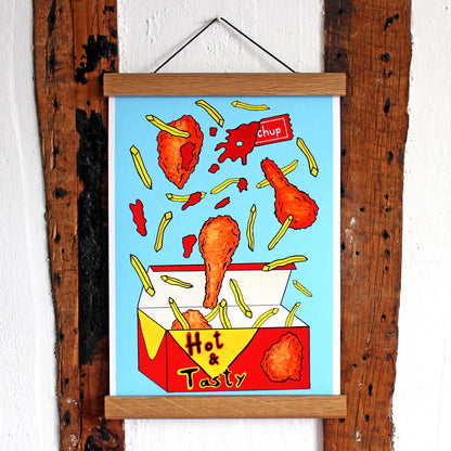 Fried Chicken Pop Art Print - Two Sizes Available