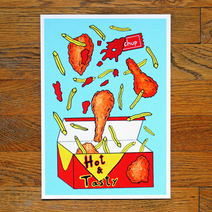 Fried Chicken Pop Art Print - Two Sizes Available