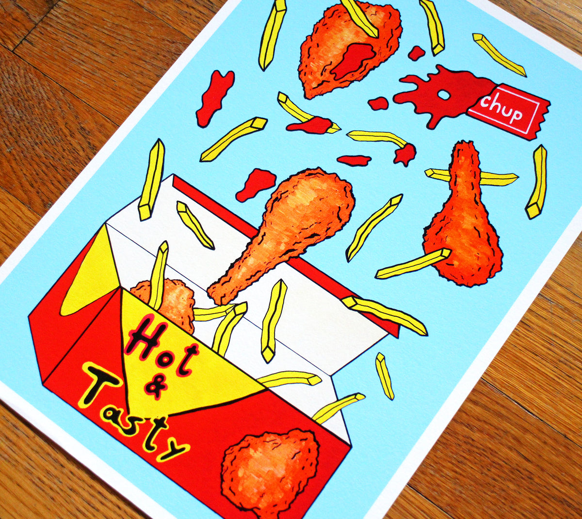 Fried Chicken Pop Art Print - Two Sizes Available
