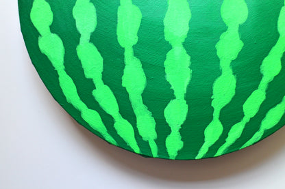 Watermelon Pop Art Painting on Circular Canvas
