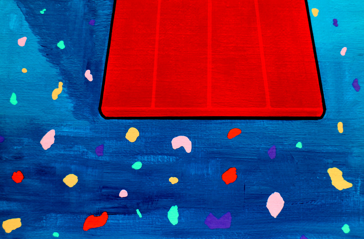 Coffee Pot In Terrazzo Kitchen Painting on A4 Paper