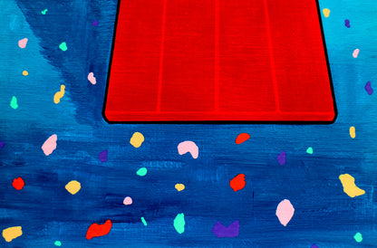 Coffee Pot In Terrazzo Kitchen Painting on A4 Paper