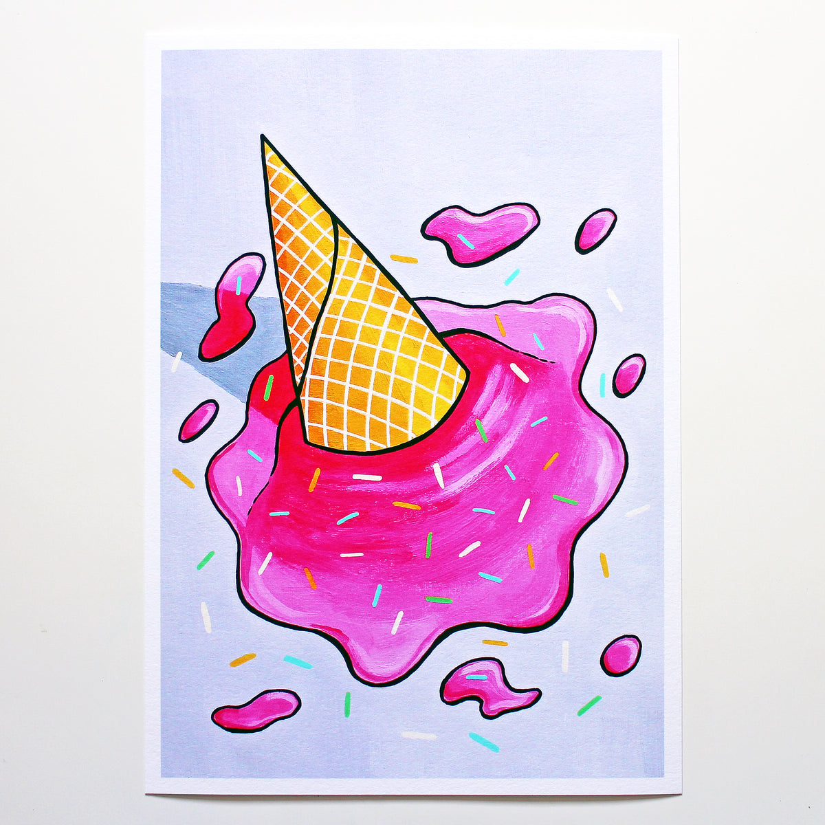 Dropped Ice Cream Pop Art Print - Two Sizes Available
