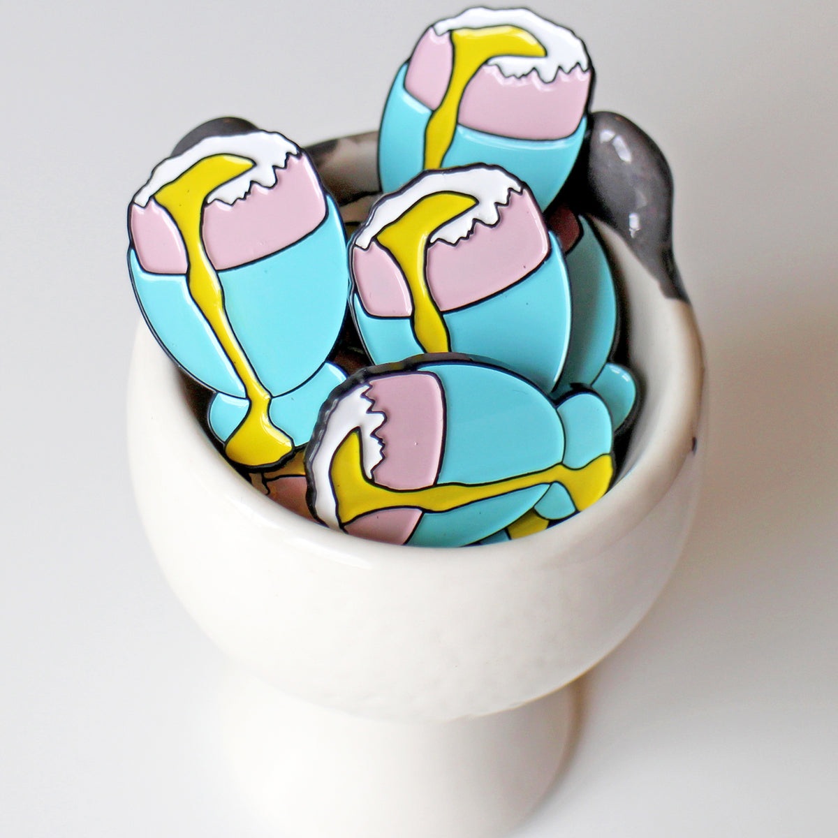 Egg Enamel Pin Badge 30mm