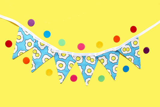 Fried Egg Bunting Decorative Flags, Last One Left