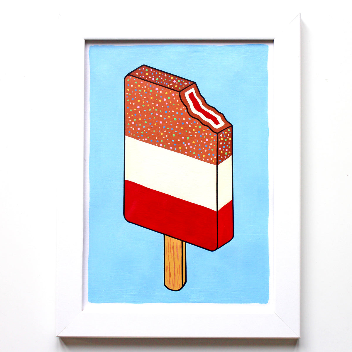 Fab Ice Lolly Pop Art Painting on A4 Paper