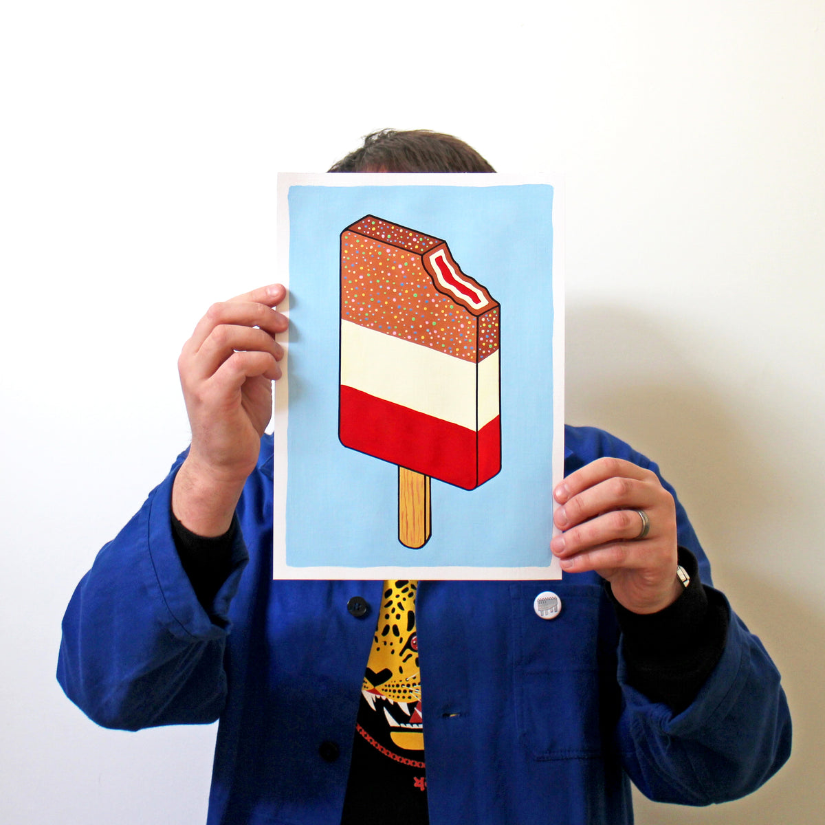 Fab Ice Lolly Pop Art Painting on A4 Paper
