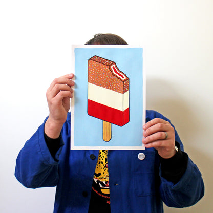 Fab Ice Lolly Pop Art Painting on A4 Paper