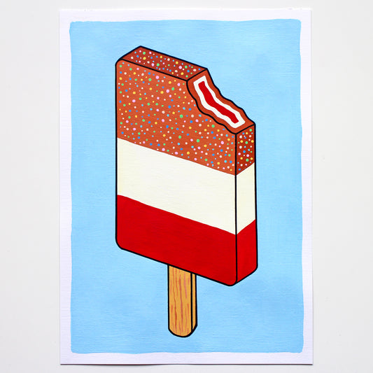 Fab Ice Lolly Pop Art Painting on A4 Paper