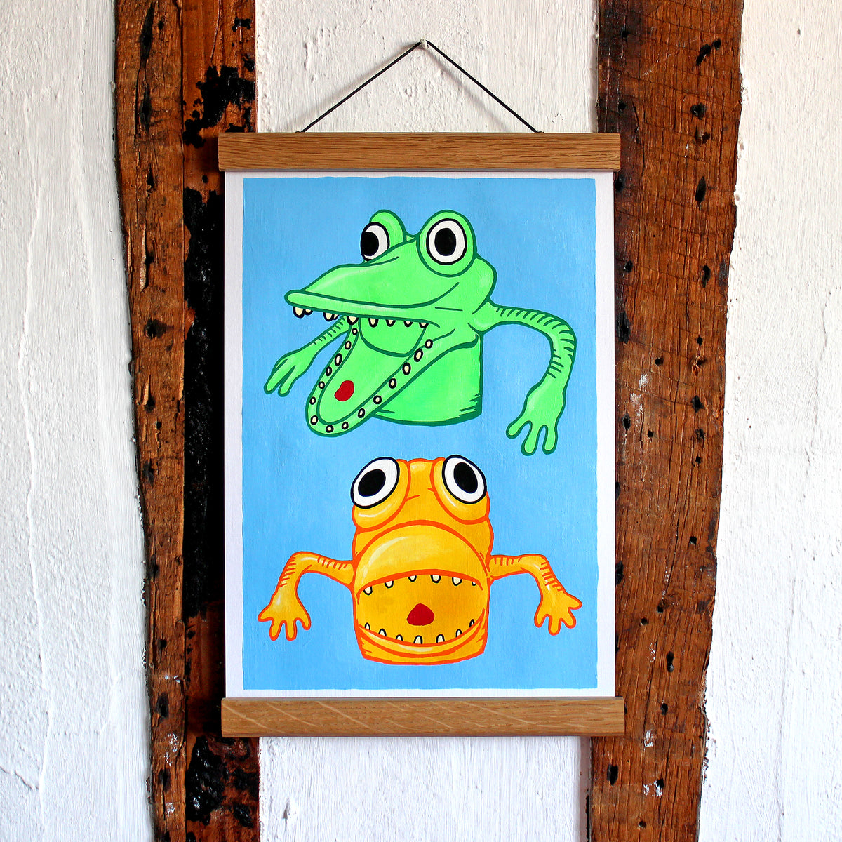 Finger Puppet Monsters Painting on A4 Paper