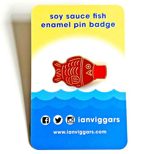 Soy Sauce Fish Enamel Pin Badge 31mm