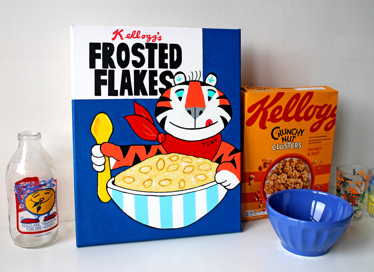 Frosties Vintage Breakfast Cereal Box Pop Art Painting on Canvas