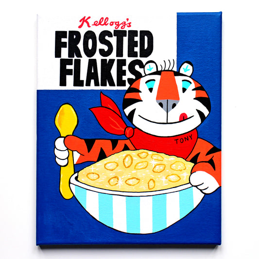 Frosties Vintage Breakfast Cereal Box Pop Art Painting on Canvas