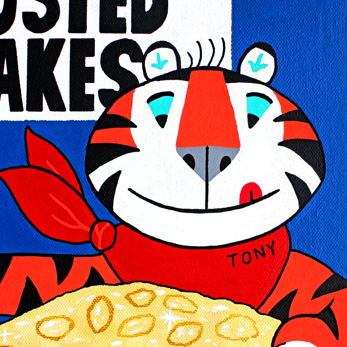 Frosties Vintage Breakfast Cereal Box Pop Art Painting on Canvas