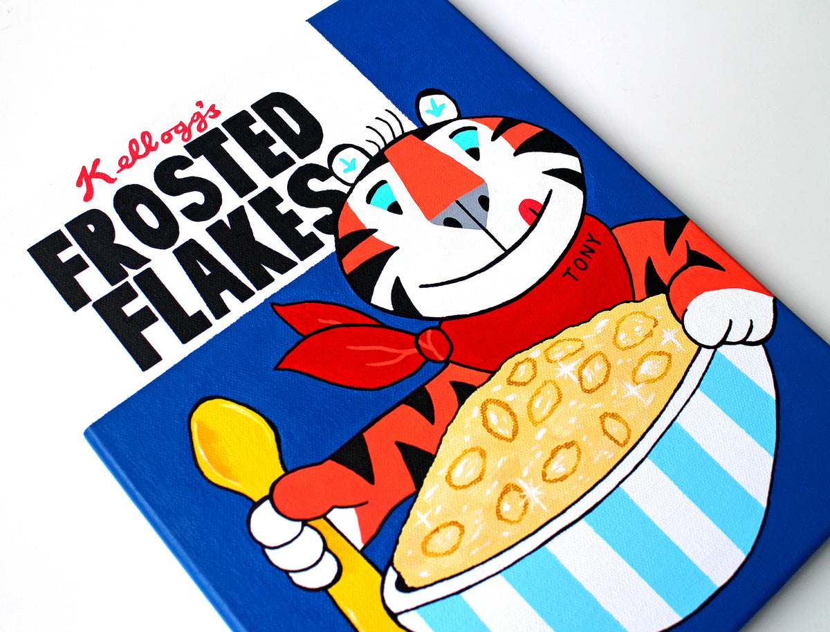 Frosties Vintage Breakfast Cereal Box Pop Art Painting on Canvas