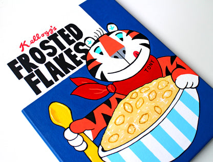 Frosties Vintage Breakfast Cereal Box Pop Art Painting on Canvas