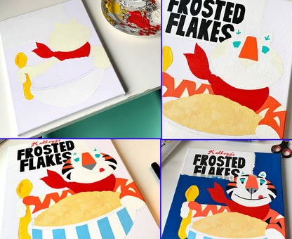 Frosties Vintage Breakfast Cereal Box Pop Art Painting on Canvas
