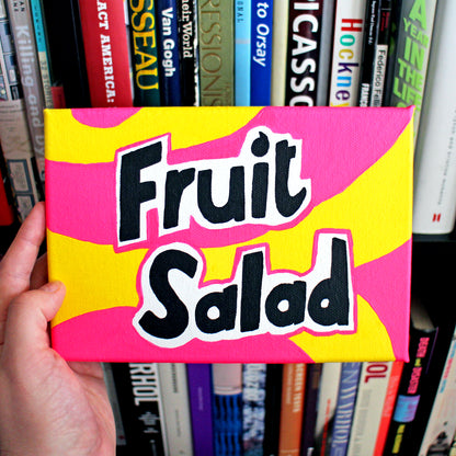 Fruit Salad Retro Sweets Pop Art Painting on Canvas