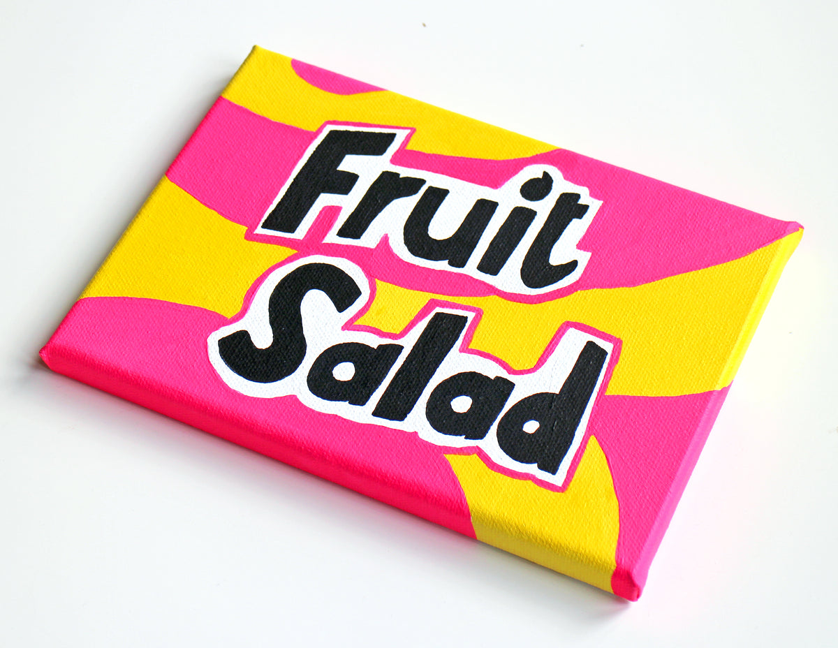 Fruit Salad Retro Sweets Pop Art Painting on Canvas