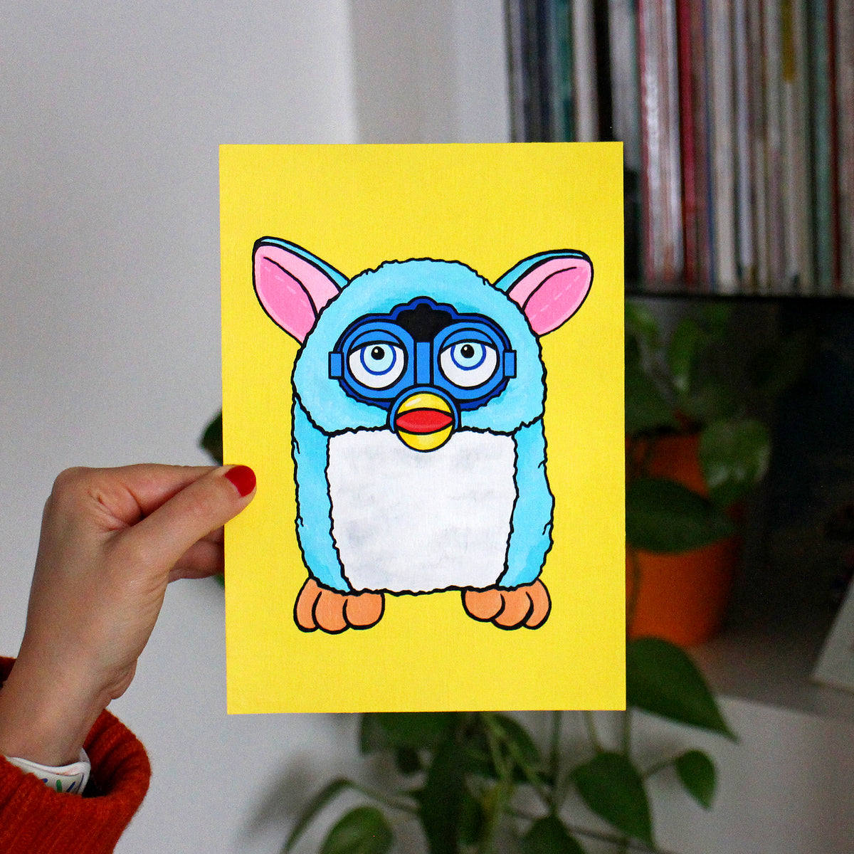 Furby Toy Pop Art Painting on A5 Paper