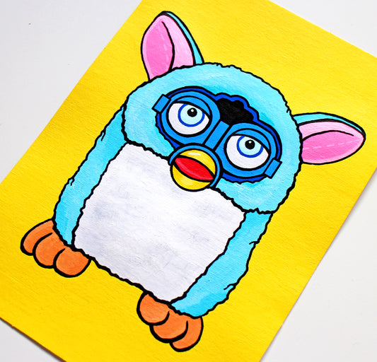 Furby Toy Pop Art Painting on A5 Paper