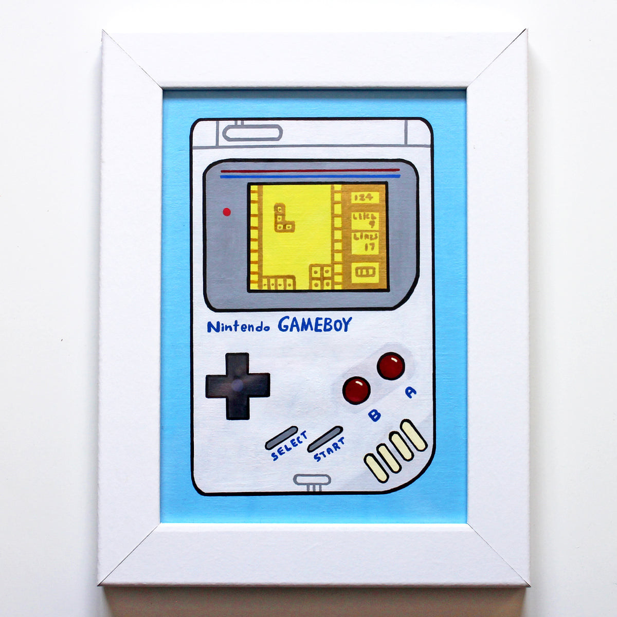 Game Boy Pop Art Painting on A5 Paper