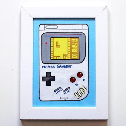 Game Boy Pop Art Painting on A5 Paper