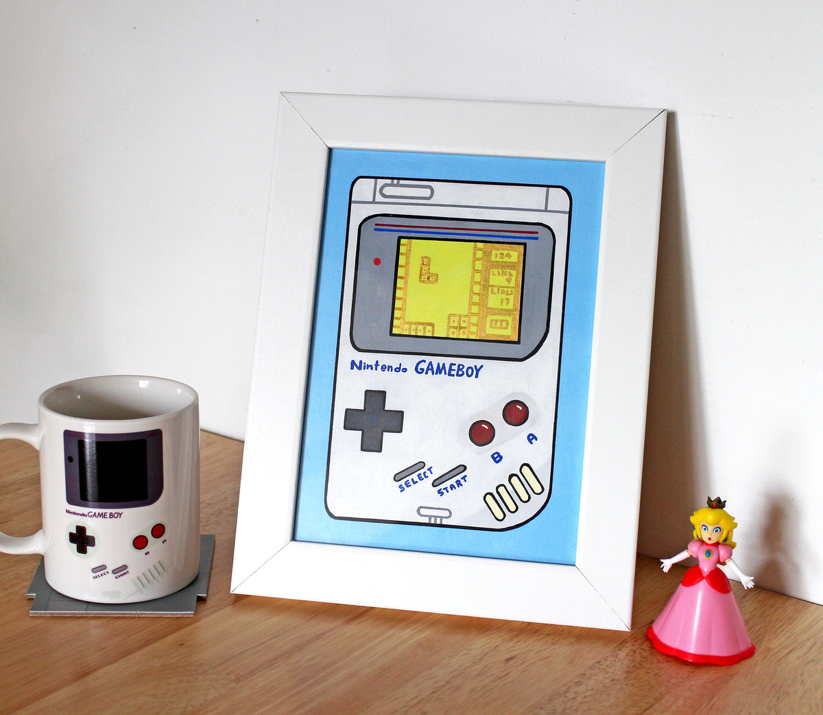 Game Boy Pop Art Painting on A5 Paper
