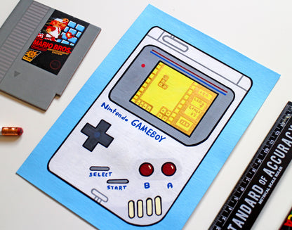 Game Boy Pop Art Painting on A5 Paper