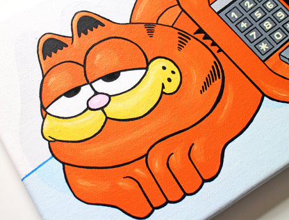 Garfield Phone Pop Art Painting on Canvas