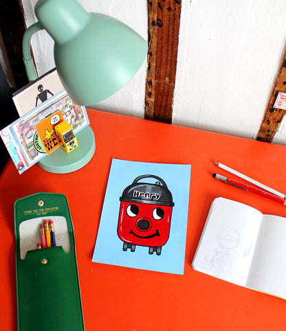 Henry Hoover Pop Art Painting on A5 Paper