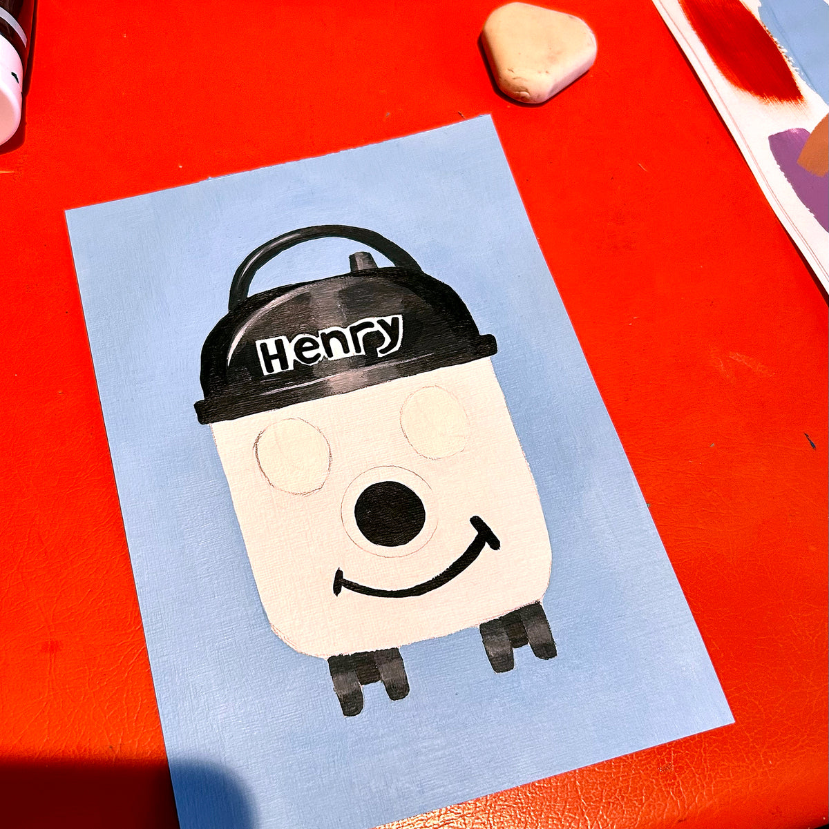 Henry Hoover Pop Art Painting on A5 Paper