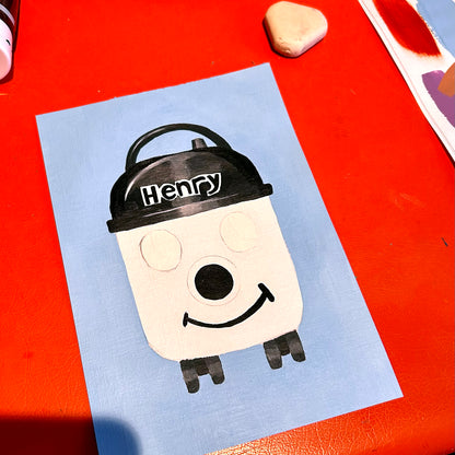 Henry Hoover Pop Art Painting on A5 Paper