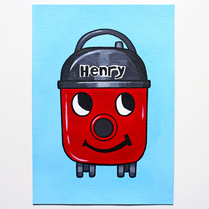 Henry Hoover Pop Art Painting on A5 Paper