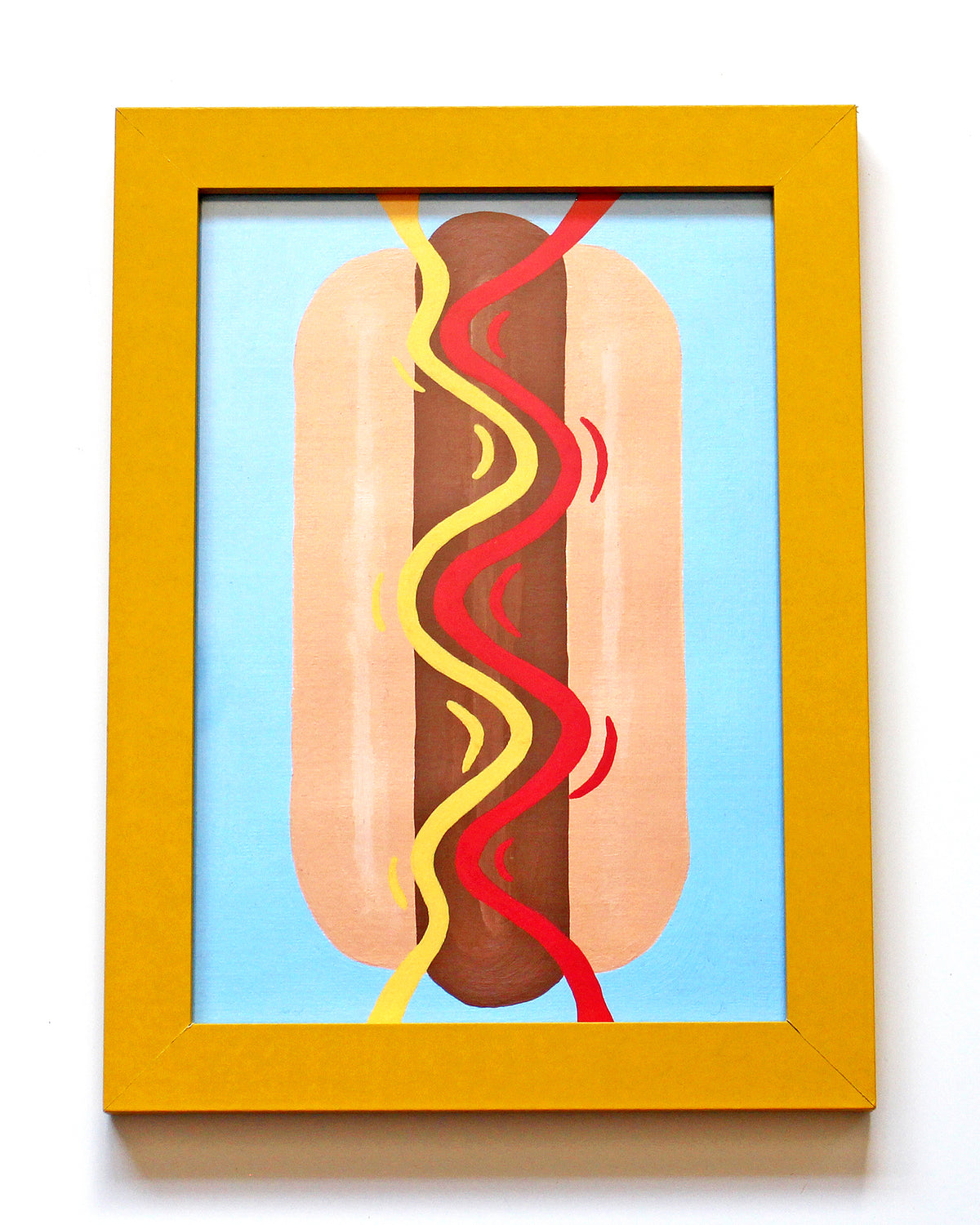 Hot Dog Pop Art Painting on A5 Paper