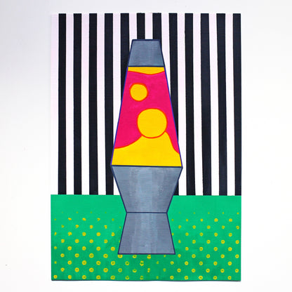 Lava Lamp #2 Pop Art Painting on A4 Paper