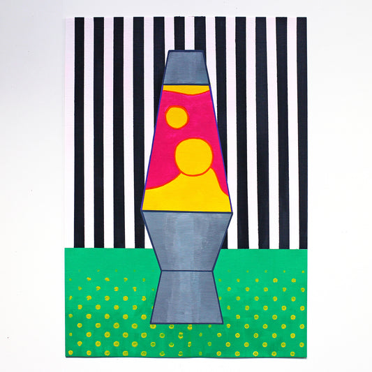 Lava Lamp #2 Pop Art Painting on A4 Paper