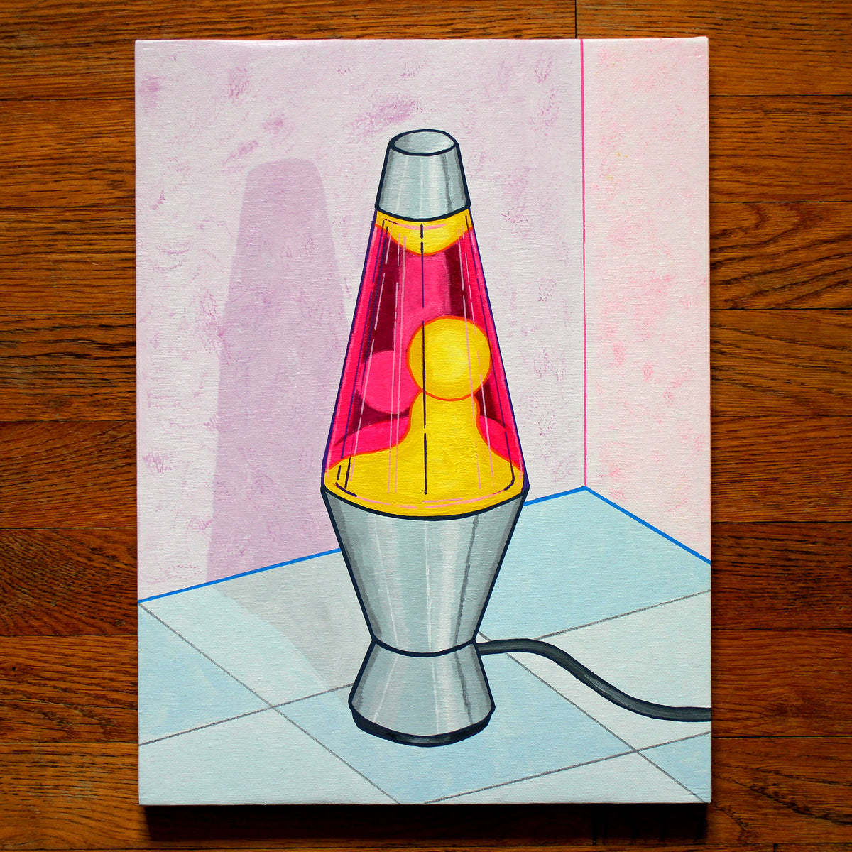 Lava Lamp #1 Retro Pop Art Still Life Painting on Canvas