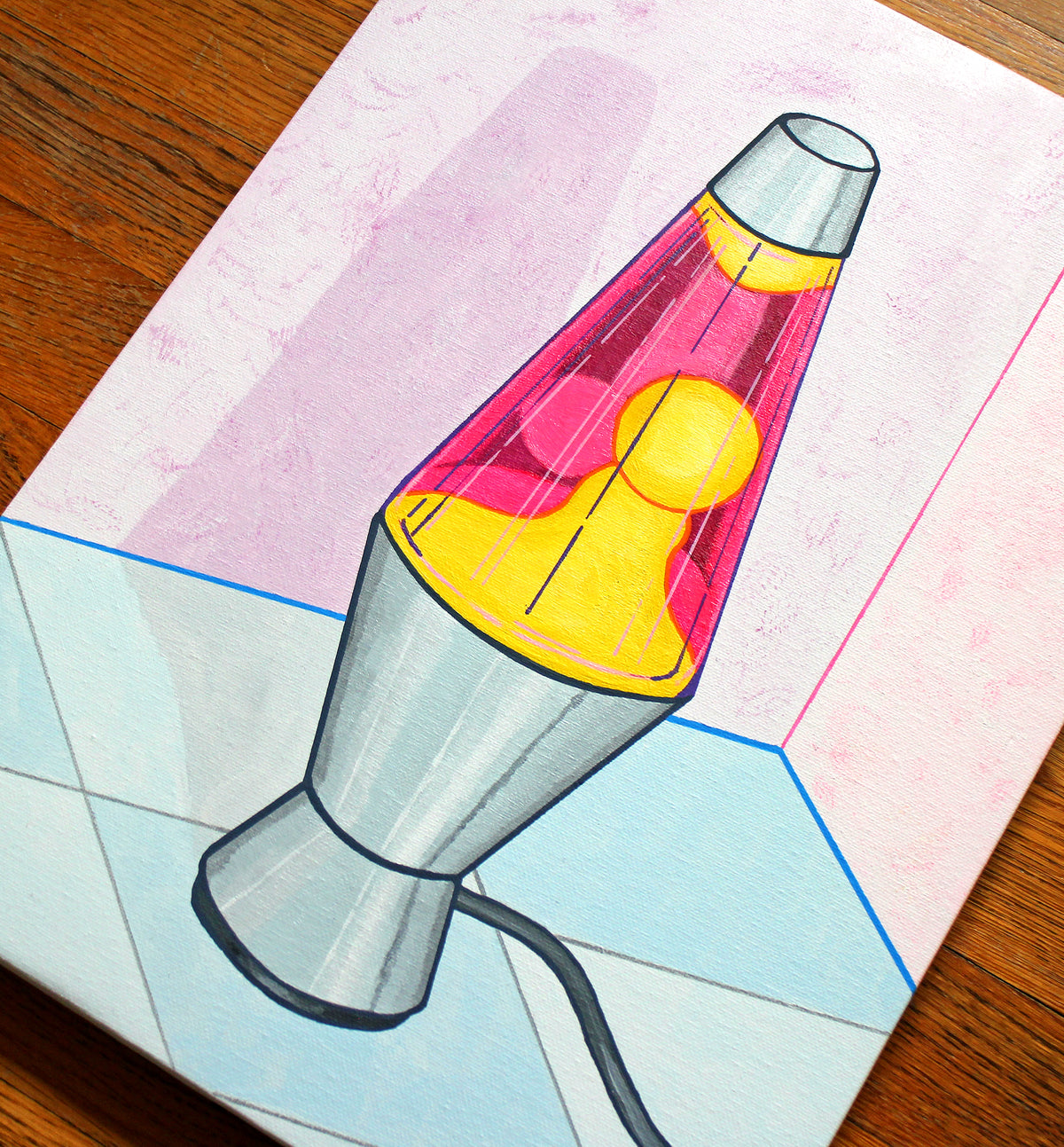 Lava Lamp #1 Retro Pop Art Still Life Painting on Canvas
