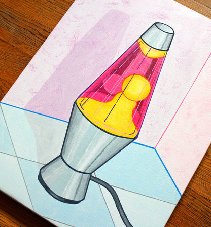 Lava Lamp #1 Retro Pop Art Still Life Painting on Canvas